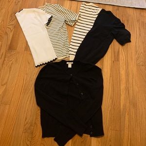 Last Chance!!! Zara and HM bundle!! Short Sleeve Knit Tops and cardigan